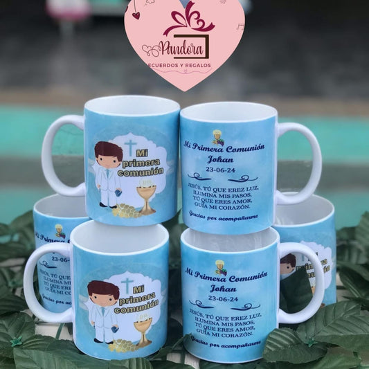 Tazas Blancas (6 pz) personalizadas